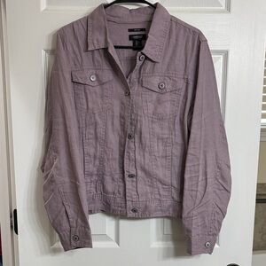 Women's Light Purple Linen Jacket